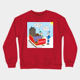 Sleigh Outhouse for Santa Crewneck Sweatshirt